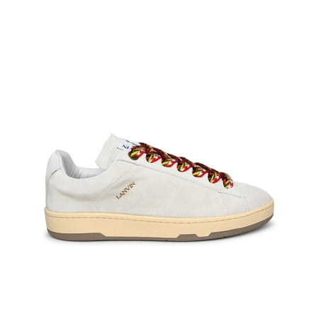 

Lanvin Man Lite Curb Sneakers In Ivory Suede