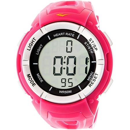 Everlast Women's HR3 Heart Rate Monitor Watch with Continuous Readout and Transmitter Belt, Pink Plastic