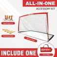 thumbnail image 2 of BOHEN 9x5FT Portable Soccer Goal for Kids Backyard with Carry Bag - Easy Folding Lightweight Fun for Outdoor Indoor Training Games for Teen Youth Adult (Red, 9x5FT, 1 Pack), 2 of 8