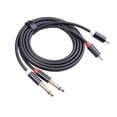 thumbnail image 3 of 1,5 M/3 a 6,35mm Cable de Audio macho-macho estéreo AUX Cable convertidor de Audio portátil Cable adaptador de Audio para consola , 3m, 3 of 8