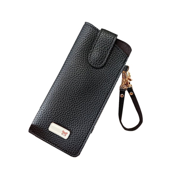 Litchi Patterned Glasses Case Eyeglass Case with Hanging Protective Cover Lens Jacket for Glasses Portable Sunglasses Storage Bag Compact Fall Resistive Design for Travel Home Office