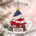 thumbnail image 5 of 250th Anniversary Christmas Ornament,Patriotic 2D Acrylic Keepsake for Christmas Tree,Car,Home Wall Commemorative Holiday Decoration(F), 5 of 6