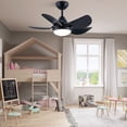thumbnail image 2 of 5-Blade Ceiling Fan 30 In Integrated LED Ceiling Fan Lighting with Matte Black ABS Blades, 2 of 9