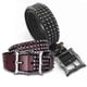 thumbnail image 4 of Men Genuine Leather Belt Spike Rivet Studded Fashion Punk Hop Waistband Cowhide Leather Belt Unisex Jeans Accessories, 4 of 5