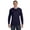 NAVY, variant on Mens 6.1 oz. Tagless ComfortSoft Long-Sleeve T-Shirt 5586 (5 PACK)