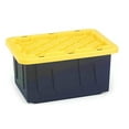 thumbnail image 4 of Homz 15 Gallon Durabilt Home Storage Container w/Lid, Black/Yellow(2 Pack), 4 of 12