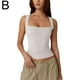 thumbnail image 1 of Camiseta básica ajustada de doble capa sin mangas con cuello cuadrado para mujer de Amazon (2025), 1 of 2