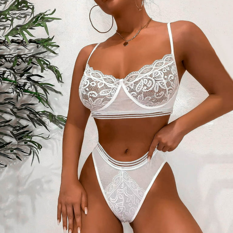 Hfyihgf Sexy Lingerie Set for Women Cut Out Bra and Panty Strappy