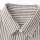 thumbnail image 4 of Blusa y camisa de manga larga con cuello vuelto para hombre, camisa informal de rayas con bolsillos de solapa y botones, blusa de poliéster de manga larga para hombre, 4 of 7