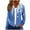 Sky Blue, variant on ShiShine Women's Full Zip Up Hoodie Lightweight Sweatshirt Cute Print Long Sleeve Shirts Drawstring Jackets with Pockets