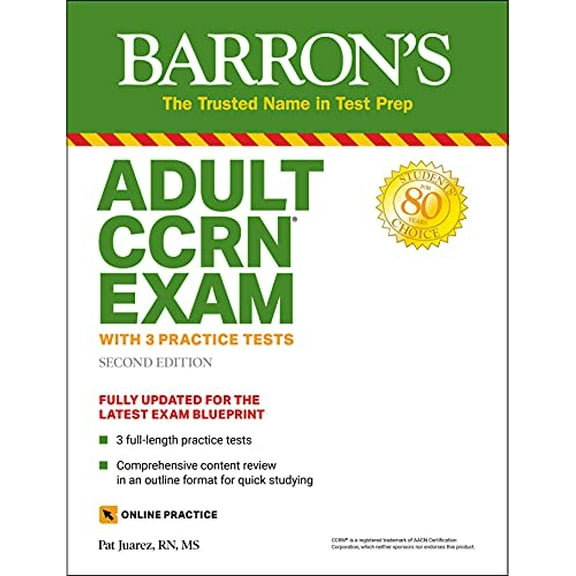 Pre-Owned Adult CCRN Exam: With 3 Practice Tests (Barron's Test Prep)