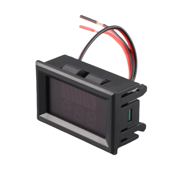Calibre DC Medidor De Voltaje Digital Electromóvil Pantalla Indicador De Batería De Litio Voltímetro 12V-72V Rojo