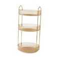 thumbnail image 2 of Soporte para brochas de maquillaje, especiero, bandeja de almacenamiento de 3 capas, portátil, para frutas, vitrina de cosméticos para tocador, mesa oro, 2 of 9
