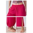thumbnail image 7 of FRSASU Wide Leg Pants for Women High Waisted Baggy Palazzo Pants Casual Pull On Bell Bottom Smocked Elastic Waist Pants Hot Pink, 7 of 7