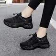 thumbnail image 4 of YOURDIARY Women's Lace Up Chunky Sole Casual Sneakers Comfort Fit Running Shoes, 4 of 5
