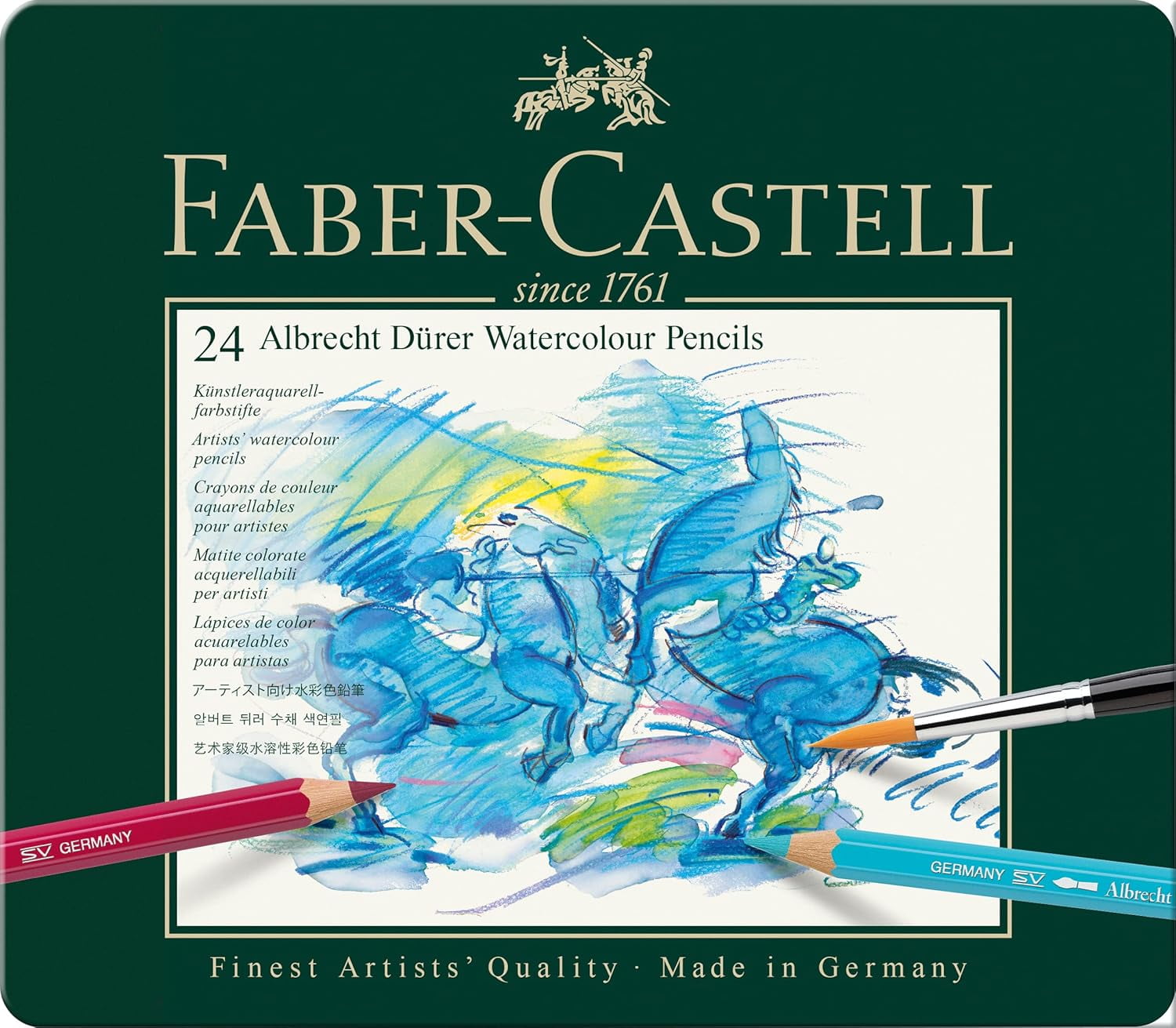 Faber-Castell Albrecht Durer Watercolor Pencil Set - Set of 24, Assorted Colors