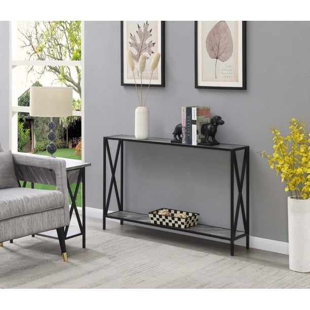 UBesGoo X-Design Entryway Console Table Sofa Side Table TV Stand with ...