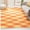 Yellow/Orange, variant on SAFAVIEH Montauk Eglantine Checkered Cotton Area Rug, Orange/Multi, 4' x 6'