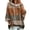Brown, variant on Womens 3/4 Sleeve Hoodies Retro Floral Pattern Oversized Pullover Hooded Sweatshirt Trendy Fall Outfits Casual Drawstring Hooded Tops