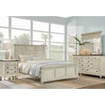 thumbnail image 2 of Sunset Trading Shades of Sand 5-Piece Wood Queen Bedroom Set in Cream/Walnut, 2 of 6