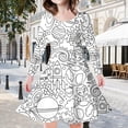 thumbnail image 2 of WEAIXIMIUNG Robes de Retour à la Maison pour Adolescentes Robe de Fête Imprimée Bleue pour Enfants et Filles 10-13 Ans, 2 of 5