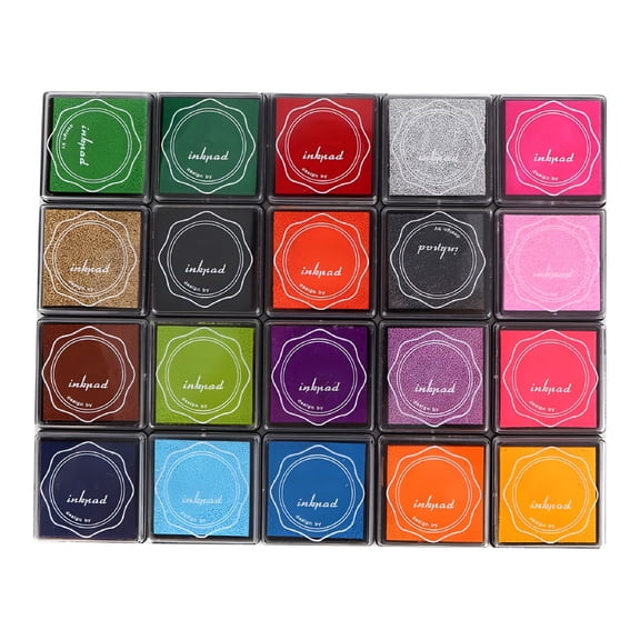 CCOCC 20 Colors Cute Colorful Ink Pad for Rubber Scrapbook Decoration