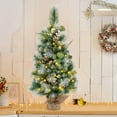 thumbnail image 2 of Costway 1 PCS 3 FT Artificial Christmas Tree with 98 Branch Tips Pine Needles Eucalyptus Leaves, 2 of 9