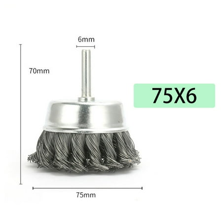 

BCLONG 1PCS Rust Removal Polishing Tools Stainless Steel Wire Wheel Brushes 6mm shank