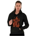 thumbnail image 3 of Halloween Witch Don't Kill My Vibe Unisex Plus Fleece Graphic Hoodie Brisco Brands 5X, 3 of 5
