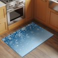 thumbnail image 2 of 2x3 Ft Entryway Area Rug, Blue Ombre Christmas Snowflake Kitchen Rug Runner Washable Floor Mat, Winter Snowflake Xmas Non Slip Indoor Door Mat Throw Carpet for Bathroom Living Room Bedroom, 2 of 8