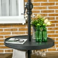 thumbnail image 2 of Outsunny 23.6" Umbrella Table Tray, Outdoor Umbrella Table, Black, 2 of 10