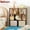 Vintage color + black, variant on YQ JENMW 7-Cube Bookcase, Freestanding Open Bookshelf Storage Organizer and Display Shelf for Living Room, Bedroom,Office,Retro
