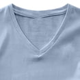 thumbnail image 3 of Mefallenssiah tops pour Hommes, Décolleté en V Col Rond Manches Courtes top Manches Courtes Chemisiers à Col V, 3 of 8
