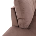 thumbnail image 6 of Hommoo Living Room Furniture Set, Corduroy Modern Sectional Sofa, L Shaped 4-Seat Couch Sofa for Home, Apartment, Dorm, 16'' Back Height, Brown(No Ottomas), 6 of 8