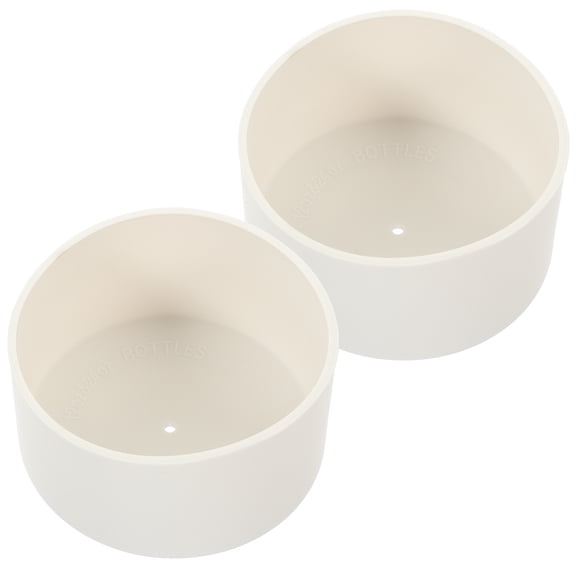2 Pcs Silicone Bottle Covers Non- Sleeve for Sports Water Bottles, Tumblers, Jugs - White Protector