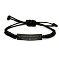 thumbnail image 1 of amangny Cheap Podiatrist Black Rope Bracelet, As Far as I'm, Gifts for Colleagues, Present from Coworkers, Engraved Bracelet for Podiatrist, 1 of 1
