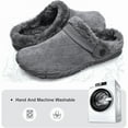 thumbnail image 5 of L-RUN Womens Mens Furry Slides House Slippers Fuzzy Fluffy Memory Foam Bedroom Slippers Clogs, 5 of 6