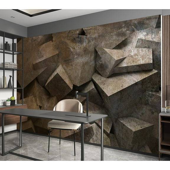 Surface Texture Wallpaper Wall Mural - Brown Stone Steps