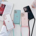 thumbnail image 2 of Funda chapada con correa cruzada de corazón de amor para Samsung Galaxy A53 A 53 A52 A52S A73 A33 A72 A32 4G 5G A51 A71 A12 A22 Fivean unisex, 2 of 2