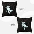 thumbnail image 3 of LNWH Decorative Pillow Covers, Cartoon Fishing Art Square Sofa Decorative Knit Pillow Case, 20"x20", 3 of 8