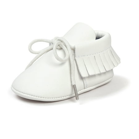 

Baby Boys Girls Moccasins Sneakers Soft Sole Tassels Prewalker Anti-Slip Shoes Crib Shoes