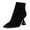 Black, variant on FSJ Women Simple Pointed Closed Toe Ankle Boots Flared High Heel Side Zippeer Short Boots Dressy Party Shoes Size 6 Red