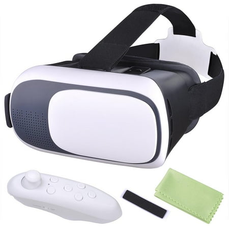 3D Virtual Reality 2nd Gen Glasses Box Bluetooth Remote Control for Android iOS Smartphone iPhone 7/7+/6s/6s+/6/6+/5s