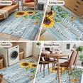 thumbnail image 5 of Yellow Sunflower Runner Rug 2.7x5 FT, Non Slip Entryway Carpet, Butterfly Sunshine Blue Farmhouse Wood Washable Soft Floor Carpet Entrance Mat Non-Shedding Throw Rug for Hallway Laundry Room Bedside, 5 of 9