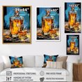 thumbnail image 4 of Designart "Art Deco Perfume Bottles in Gold and Blue III" Fashion Framed Wall Art - Glam Yellow Perfumes Living Room Framed Canvas Art, 4 of 6