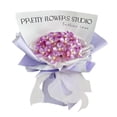 thumbnail image 4 of Ramo de flores de magnolia de imitación DIY, bendición eterna, regalo de boda, artesanía. pétalos de púrpura, 4 of 9