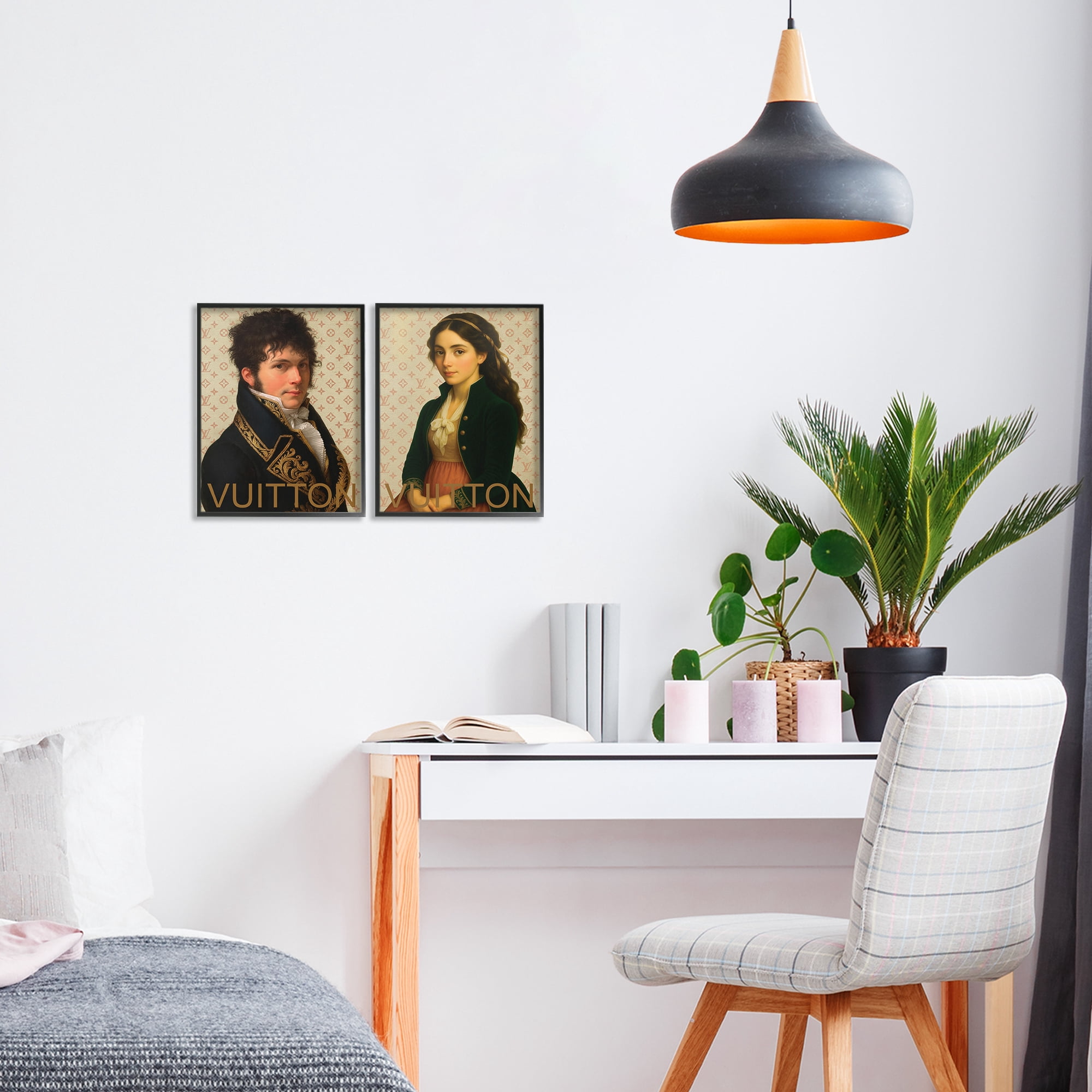 Stupell Industries Glam Fashion Models in Spring 2 Piece Black Framed Giclee Art Set, design by Grotto Studios