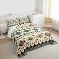 thumbnail image 3 of Homewish Rustic Western Aztec Bedding Comforter Set,Bohemian Style Twin Comforter Sets,Beige Cyan Brown Bedding Set For Men Women,Breathable Home Decor Reversible,2 Pieces, 3 of 8