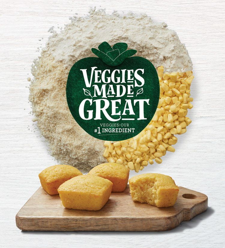 Veggies Made Great Homestyle Cornbread, 12 Ounce, 6 Count Box, (Frozen)