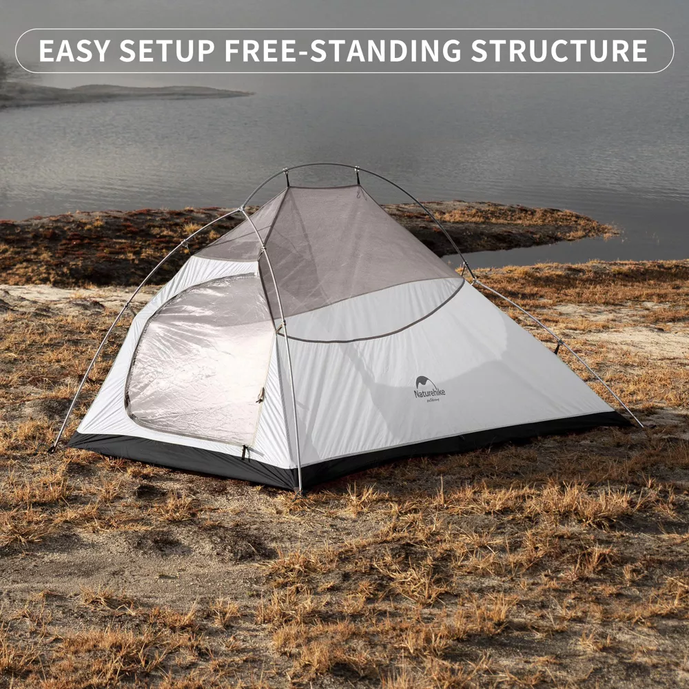 Naturehike Cloud Up Free Standing 2 Person Backpacking Tent Ultralight Nylon Double Layer Camping Tents for Two Person,blue